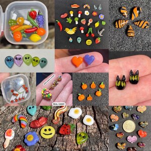 Perlas de cristal en miniatura con formas y personajes, accesorios para casas de muñecas *Múltiples opciones *Hecho a medida imagen 5