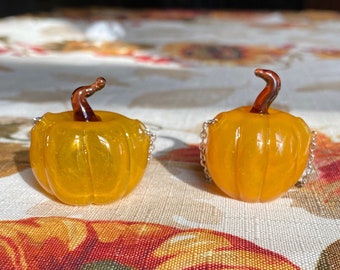 Pumpkin Hollow Glass Pendants