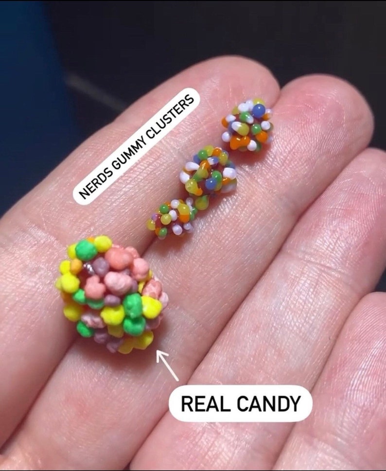 Perlas de cristal en miniatura con formas y personajes, accesorios para casas de muñecas *Múltiples opciones *Hecho a medida imagen 4