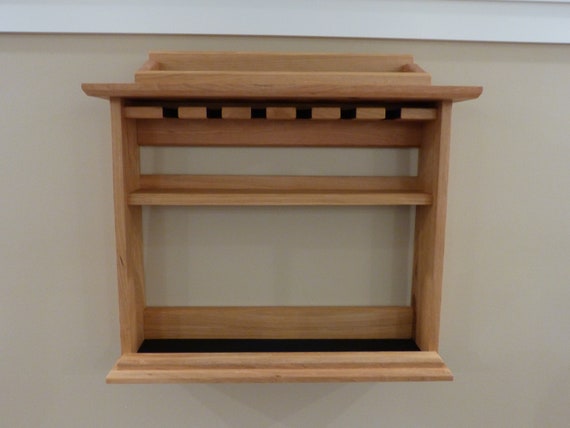 Wall Mount Cherry Liquor Cabinet Wine Cabinet Free Shipping Etsy