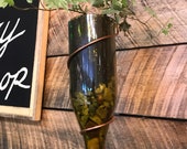 Hanging Upside Down Wine Bottle Planter