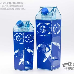 Blue Milk Carton-Style Water Bottle