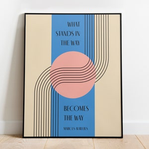 Stoic Philosophy Art Print: Marcus Aurelius Quote, Bauhaus Design bild 2