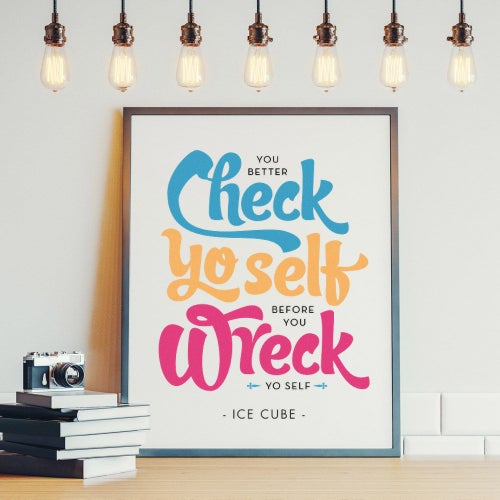Rap Lyrics Wall Art Hip Hop Lyric Prints Rap Quotes Ice Etsy