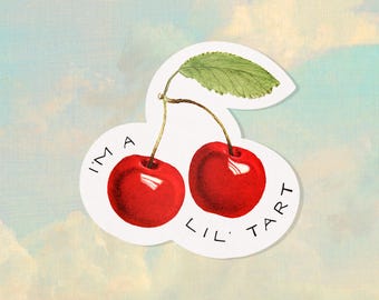 Sticker petite tartelette - Sticker cerises