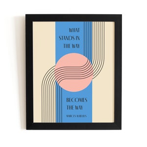 Stoic Philosophy Art Print: Marcus Aurelius Quote, Bauhaus Design bild 6