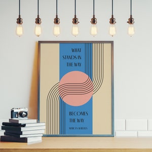 Stoic Philosophy Art Print: Marcus Aurelius Quote, Bauhaus Design bild 10