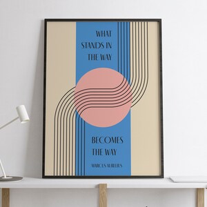 Stoic Philosophy Art Print: Marcus Aurelius Quote, Bauhaus Design bild 8