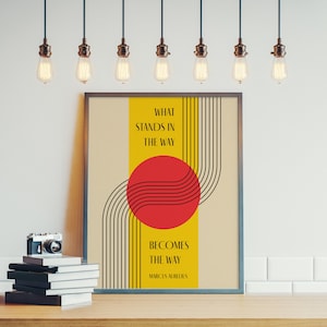Stoic Philosophy Art Print: Marcus Aurelius Quote, Bauhaus Design bild 9