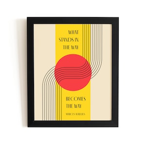 Stoic Philosophy Art Print: Marcus Aurelius Quote, Bauhaus Design bild 5
