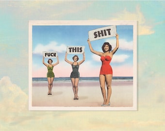 Fuck This Shit - Sticker photo vintage drôle