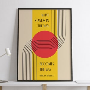 Stoic Philosophy Art Print: Marcus Aurelius Quote, Bauhaus Design bild 7