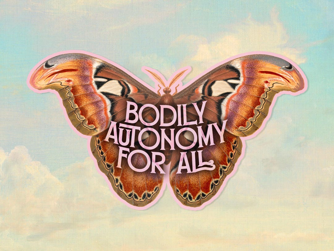 Professional Autonomy Sticker Bodily Autonomy for All - Moth Sticker - Pro Choice Vinyl Decal - Etsy