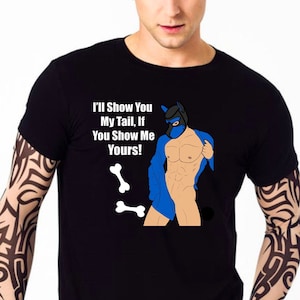 Jag ska visa dig min svans-T-shirt: Rolig slogan-T-shirt