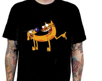 CatDog T-Shirt: 90s Cartoon Nostalgia, Unisex Cotton Tee