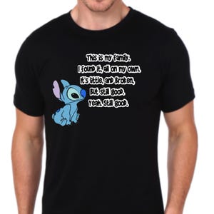 Stitch Dit is mijn familie-T-shirt