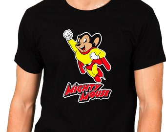 NOS vintage 90s MIGHTY MOUSE CARTOON T-Shirt LARGE terrytoons movie superhero 