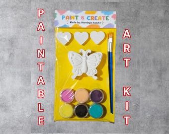 Plaster Painting Kit, Paintable Butterfly Figurines, DIY Paint Kits, Kids Birthday Party Favors, Adults Crafts