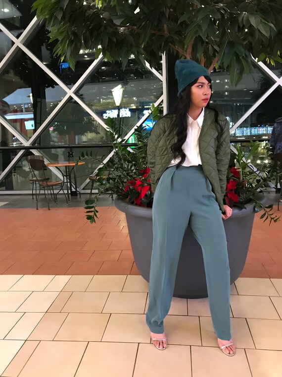 Vintage Silk High Waisted Pants