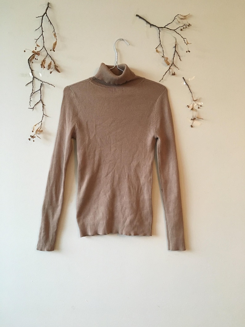 Vintage Ribbed Turtleneck Sweater