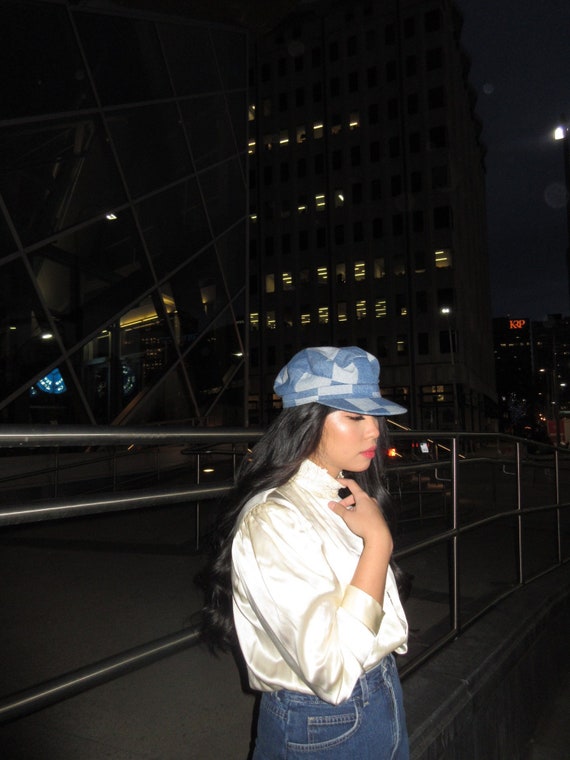 Vintage Denim Cabbie Hat
