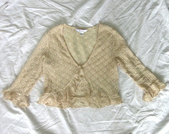 Vintage Ruffle Cropped Top