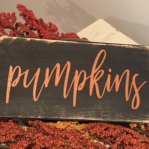 Pumpkin Wood Sign - Fall Decor - Seasonal Signs - Autumn Decor - Halloween - Block Signs
