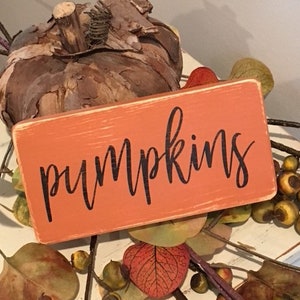 Pumpkins Wood Sign Wood Signs Fall Decor Fall Signs Seasonal Signs ...