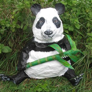 How to make a 3D papier mache Panda Bear