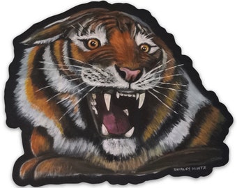 Tiger magnet reproduced from original art panthera magnet