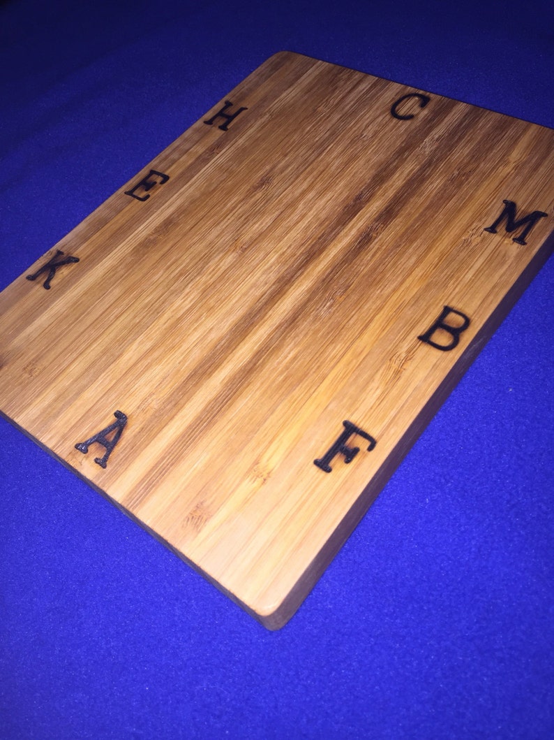Dressage Arena Letters burned branded on bamboo cutting ...
