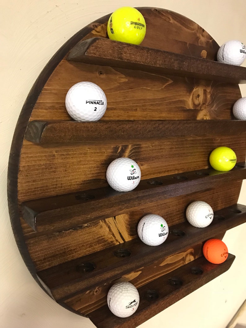 Custom Built Round Golf Ball Display Holder Personalization Etsy