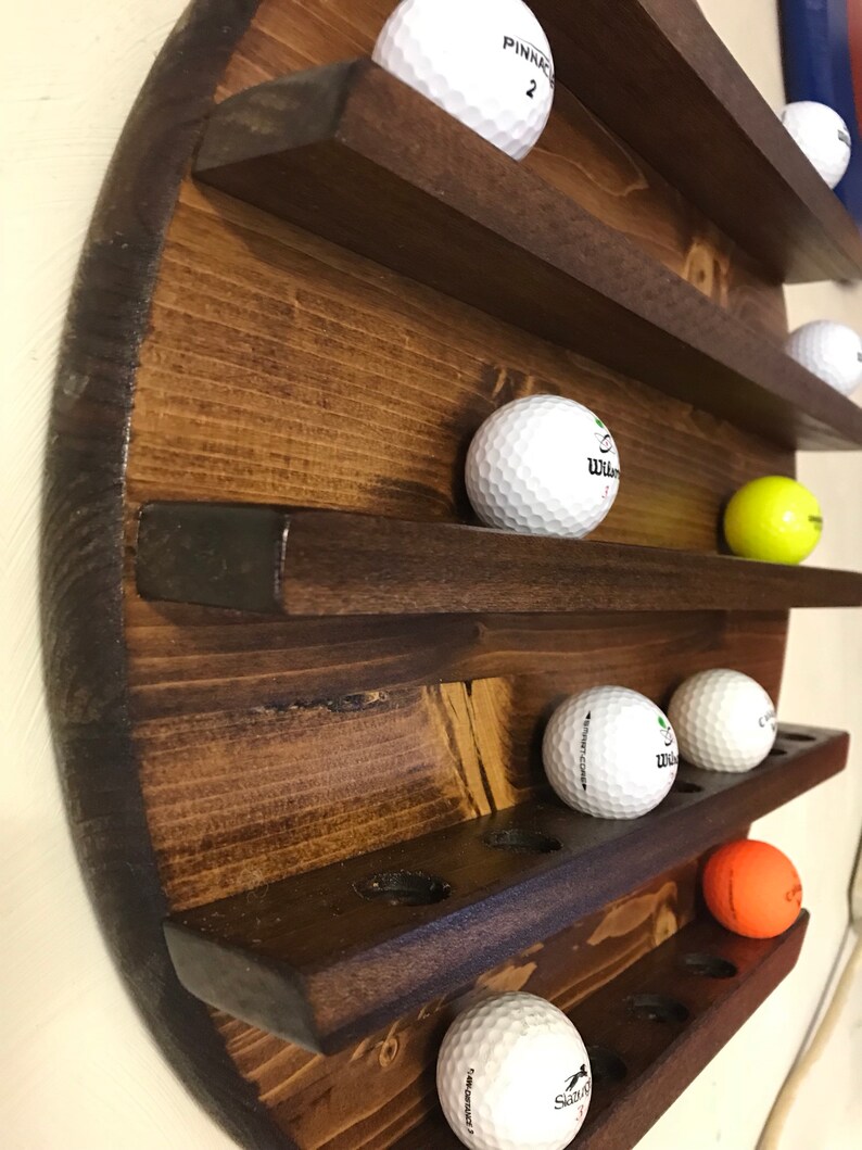 Custom Built Round Golf Ball Display Holder Personalization Etsy