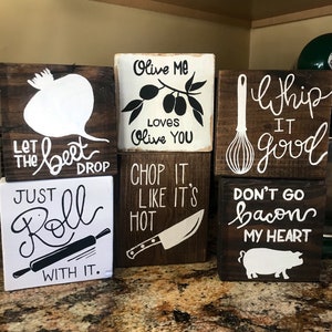 Wooden Kitchen Signs