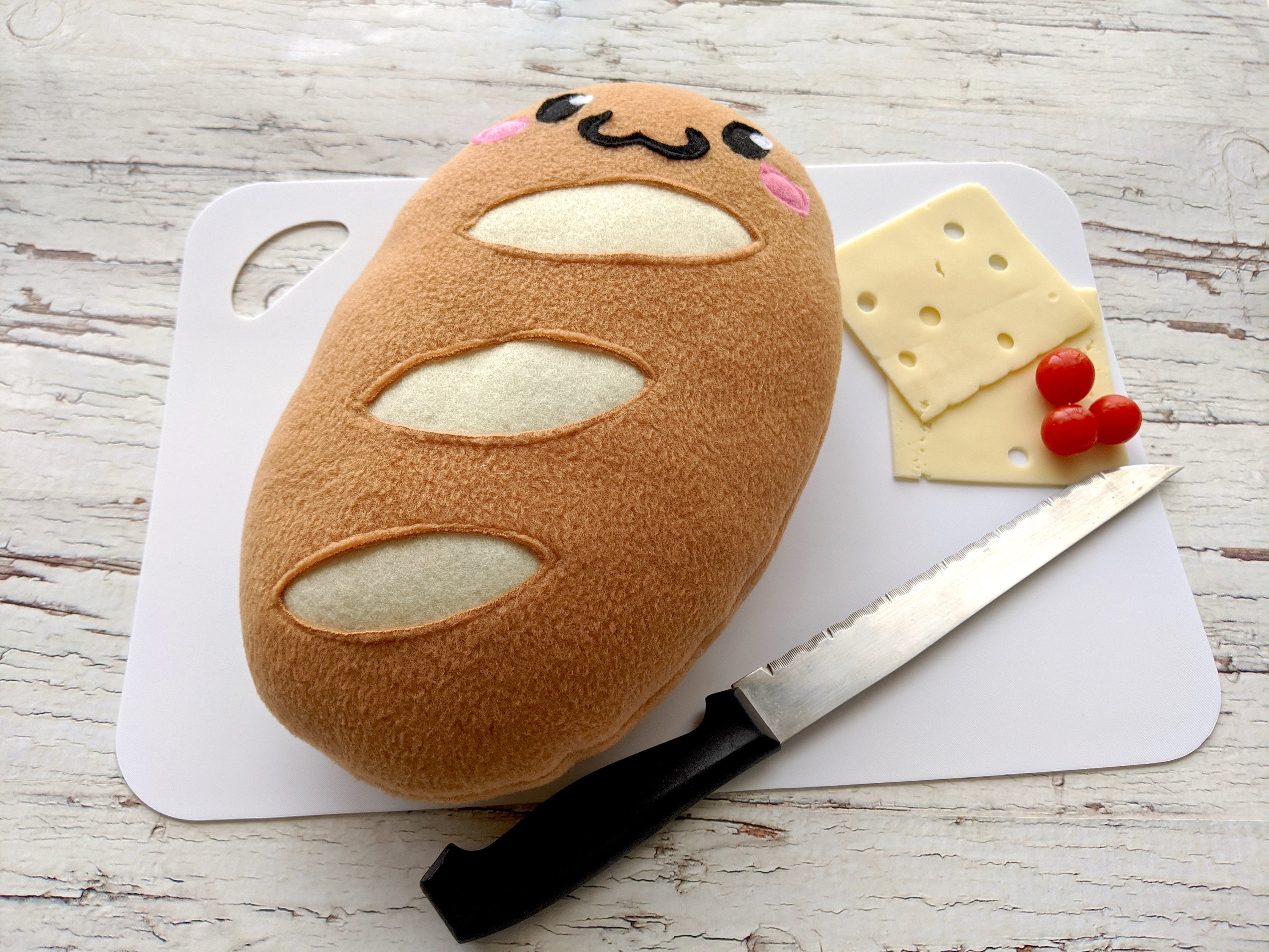 Baguette toy plush bread toy loaf plush bun bread loaf Etsy