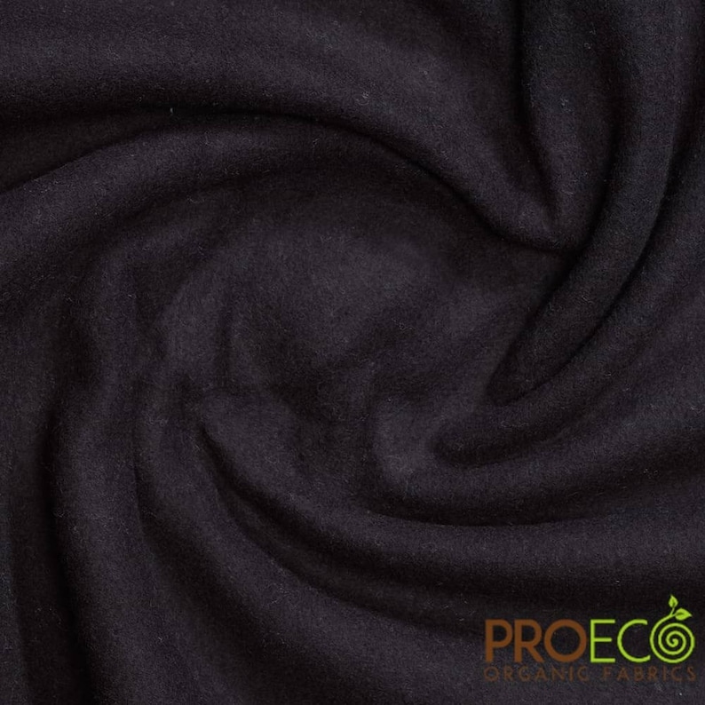 Made in USA, sold by the yard ProECO\u00ae Stretch-FIT Organic Cotton Fleece Fabric