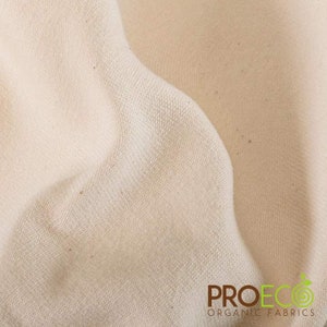 ProECO® Stretch-FIT Heavy Organic Cotton Jersey Silver Fabric (W-598) (W-568) (Made in USA, sold by the yard)