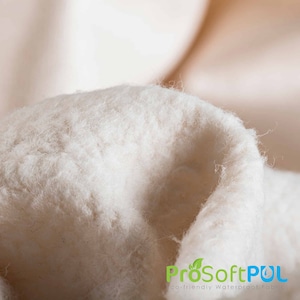 ProSoft® Organic Cotton Sherpa Waterproof Eco-PUL™ Silver Fabric (W-521) (W-388) (W-682) (Made in USA, sold by the yard)