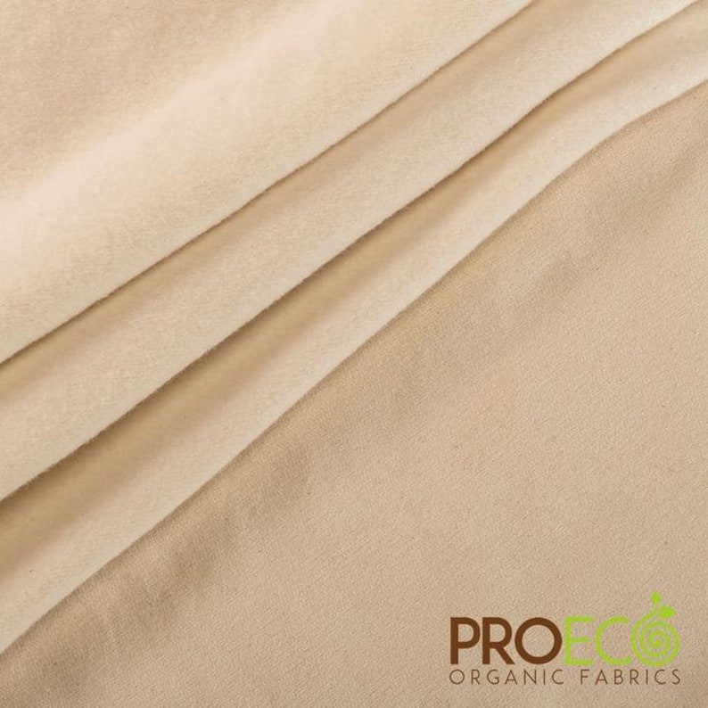 ProECO® Heavy Bamboo Fleece Fabric W-252 W-251 Made in USA Sold by Yard Absorbent Fabric Heavyweight Fabric Organic Fleece Natural image 4