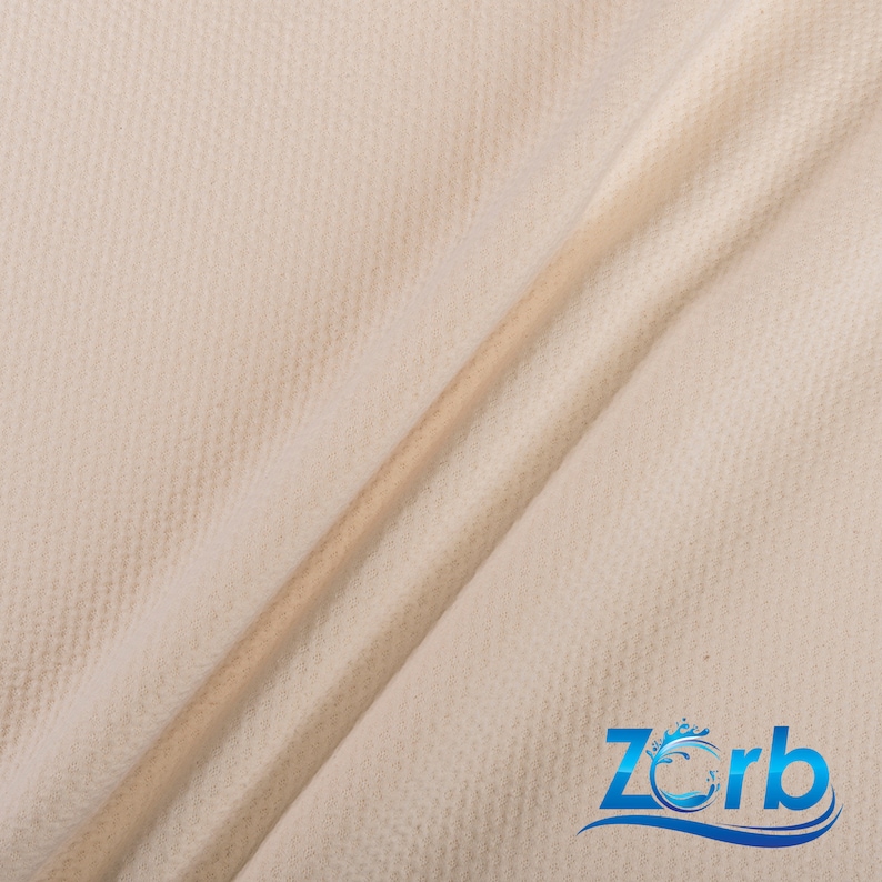 Zorb® 3D Organic Cotton Dimple Super Absorbent Fabric (W-230) (W-231) | Made in USA | Sold by Yard | Waffle Material | Antimicrobial Natural