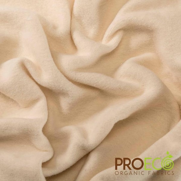 ProECO® Organic Cotton Fleece Silver Fabric (W-564) (W-244) (Made in USA, sold by the yard)