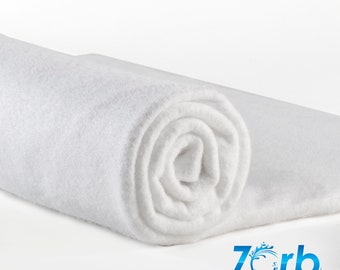 Zorb® Original Super Absorbent Fabric (W-201) (W-202) | Made in USA | Sold by Yard | Absorbent Fabric | Hypoallergenic | Antimicrobial