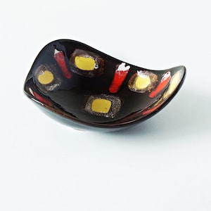 Colorful Classy Mid Century Bowl, West German Pottery