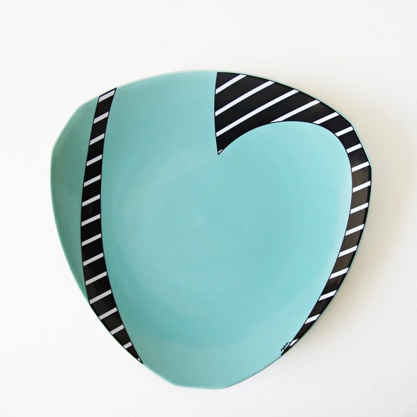 ROSENTHAL Flash Frisco Post Modern Porcelain Serving Plate by Dorothy Hafner, Memphis Style