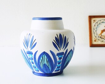 West German Mid Century Vase by ES Keramik Decor Unknown circa 1950s