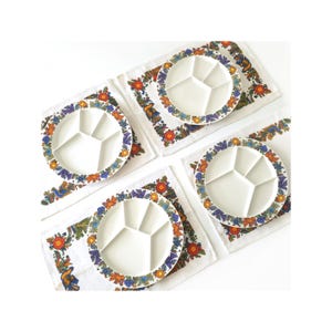 ACAPULCO, Villeroy and Boch, Set of Four Mid Century Fondue / Tapas / Sushi Plates