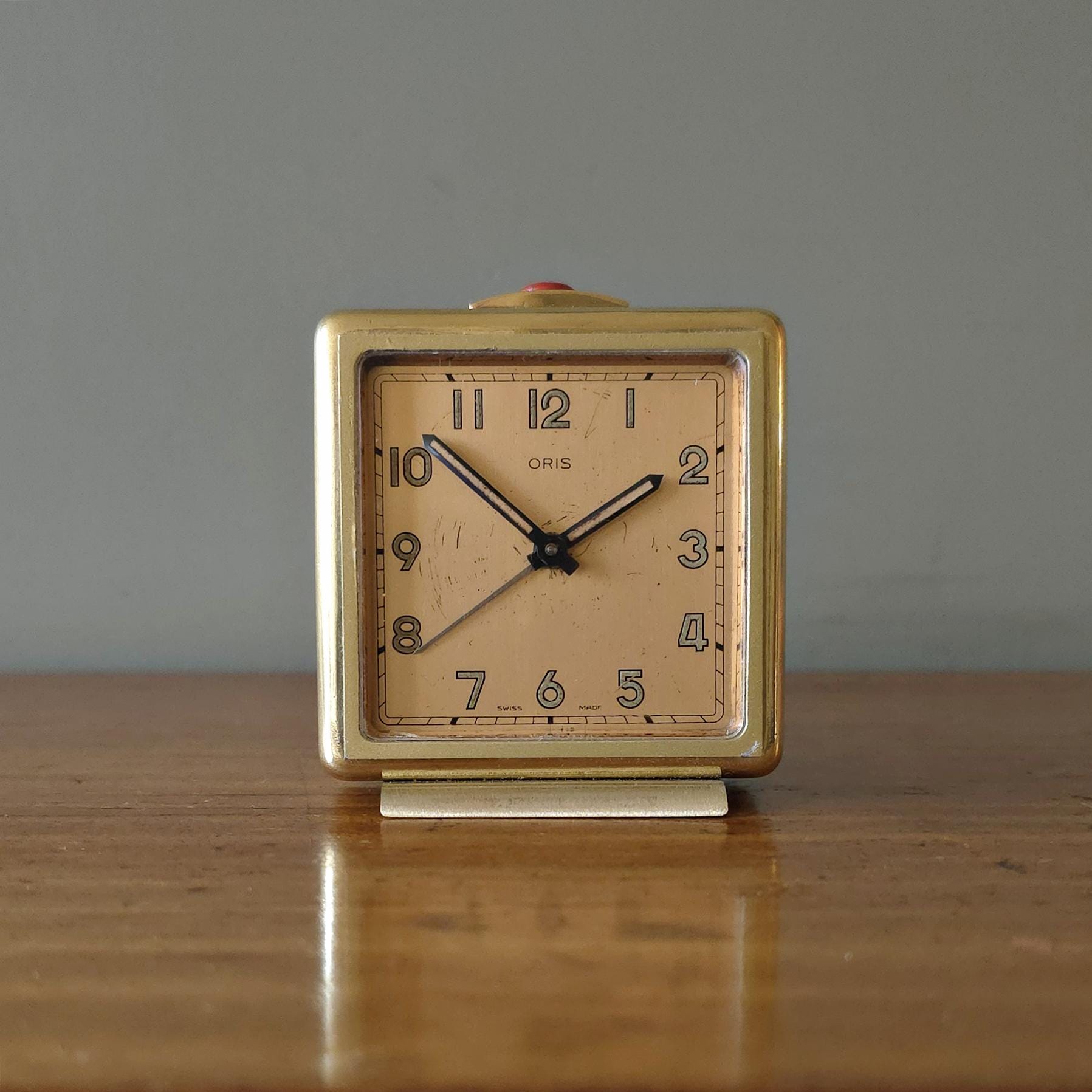 ORIS Brass Mid Century Alarm Clock / Table Clock, Swiss - Etsy