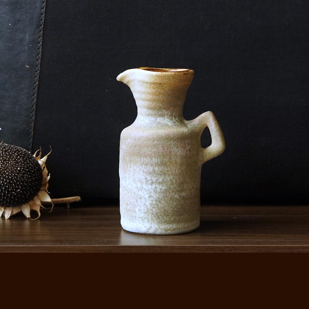 VEST Keramiek Beige Mid Century Vase, Dutch Pottery