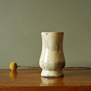 Vaso vintage OTTO Keramik – Smalto giallo e grigio – Ceramica della Germania occidentale di metà secolo – Decorazione anni &#39;70