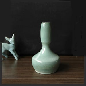 Bay Keramik Mid Century Sea Green Vase l West German Pottery